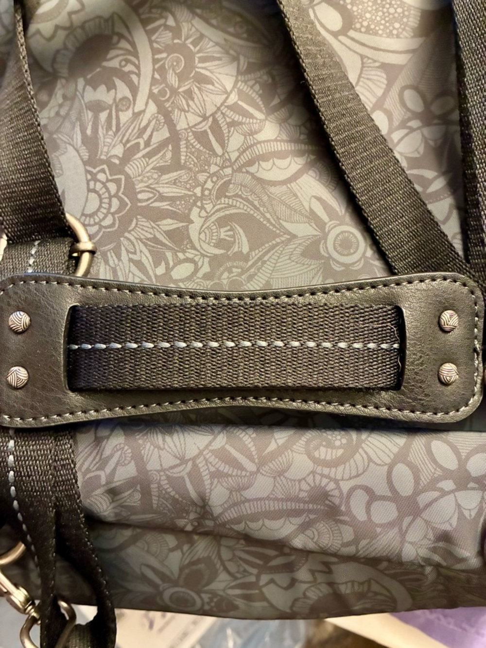 Sakroots Floral Print Gray Backpack - Picture 6 of 8